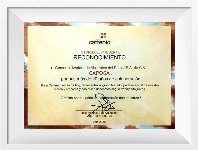 Reconocimiento de Caffenio a CAPOSA